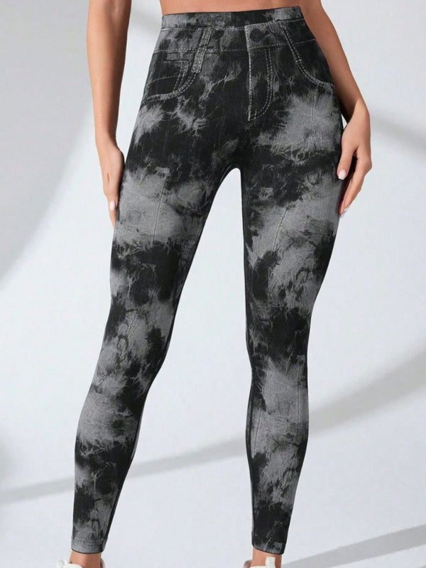 Legging actif taille haute tie-dye