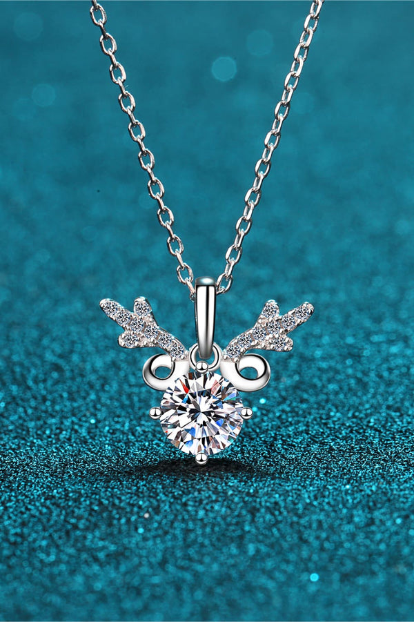 Collier en argent sterling 925 avec moissanite de 1 carat