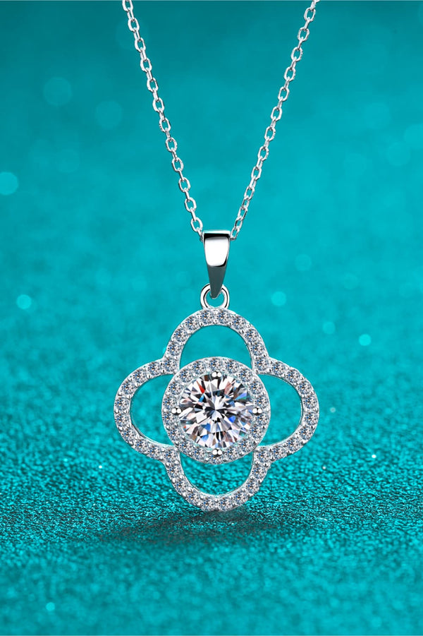 Collier en argent sterling 925 avec moissanite de 1 carat