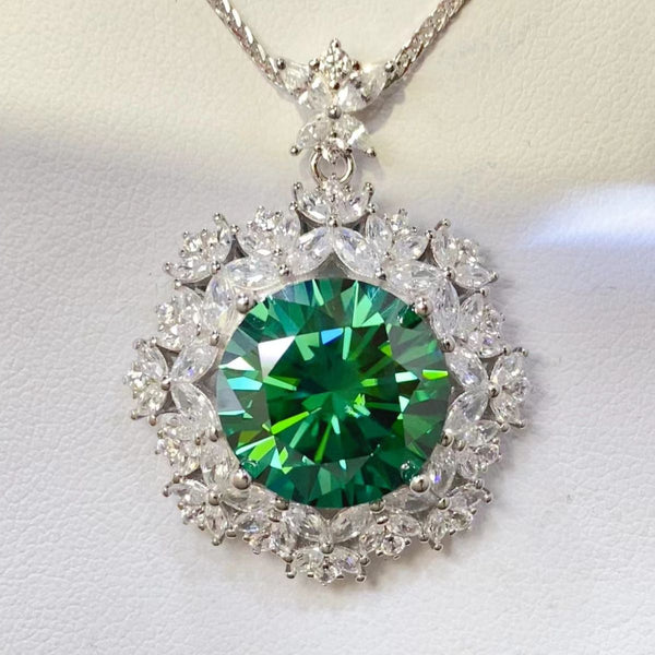 Collier pendentif en argent sterling 925 avec moissanite de 10 carats