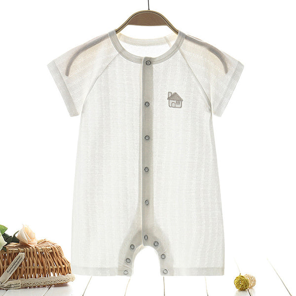Vêtements d'été pour bébé, pyjamas d'été en pur coton pour hommes et femmes, vêtements d'été à manches courtes pour nouveau-nés et enfants