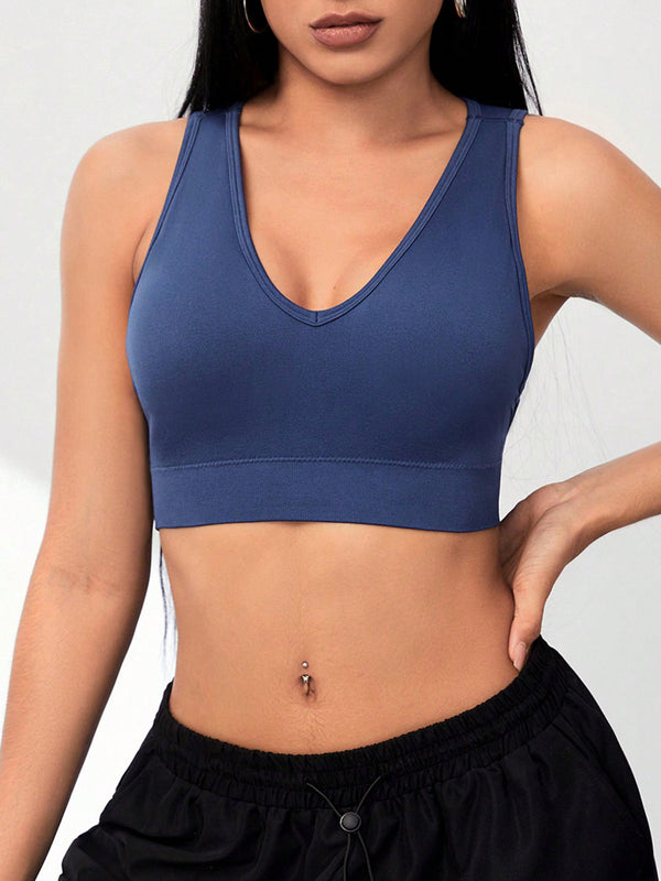 Soutien-gorge actif dos nu à encolure dégagée
