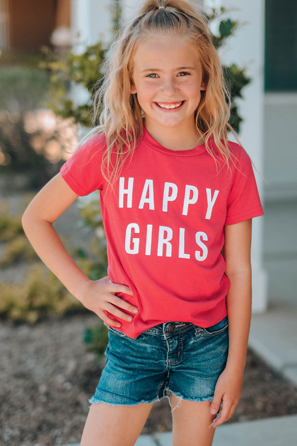 T-shirt à manches courtes avec imprimé lettre pour fille