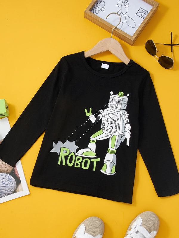 T-shirt à manches longues et col rond ROBOT