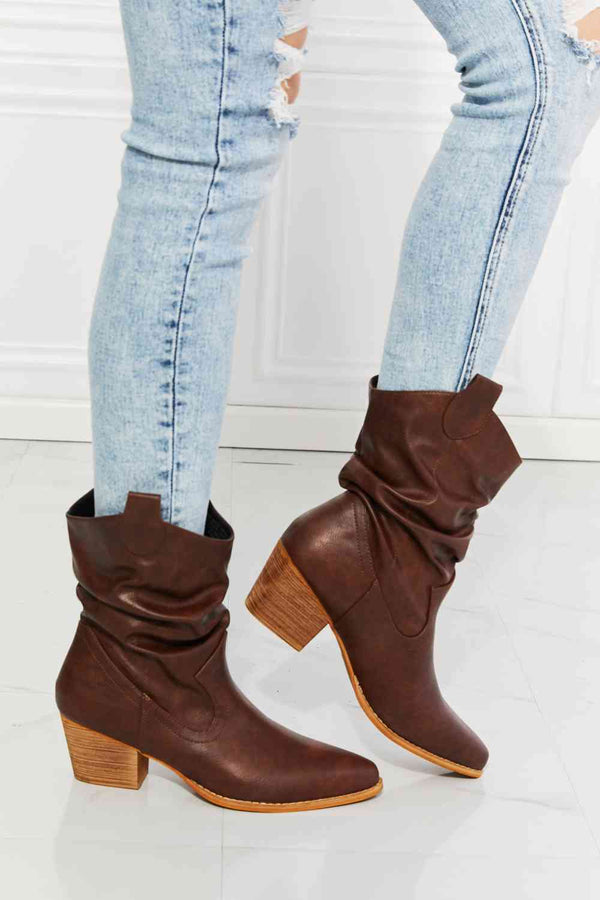 Bottes de cowboy MMShoes Better in Texas Scrunch en marron