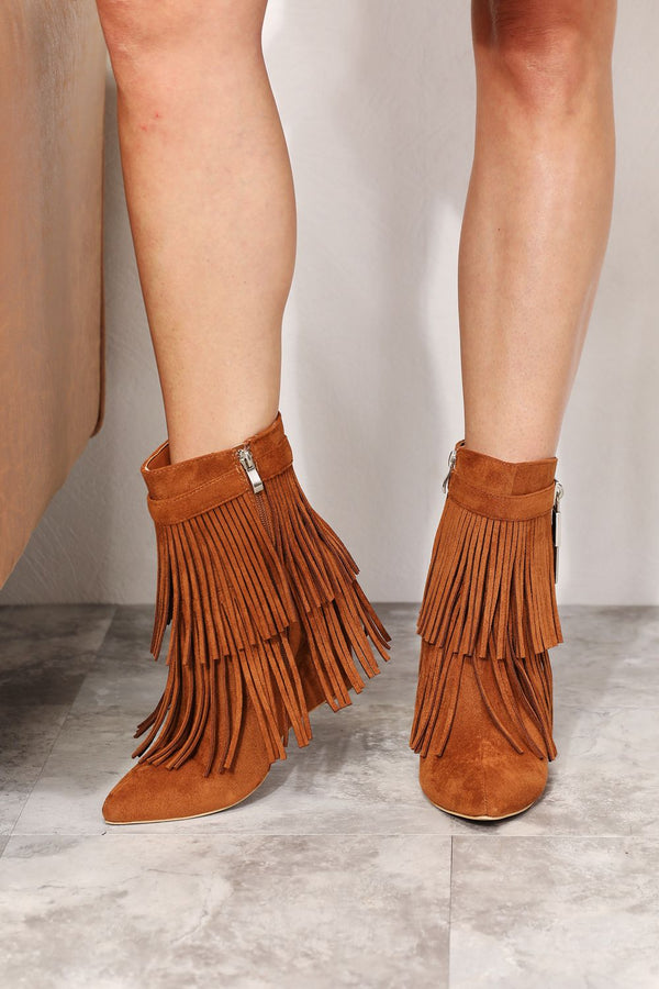 Bottines à talon compensé et pompon Legend pour femmes